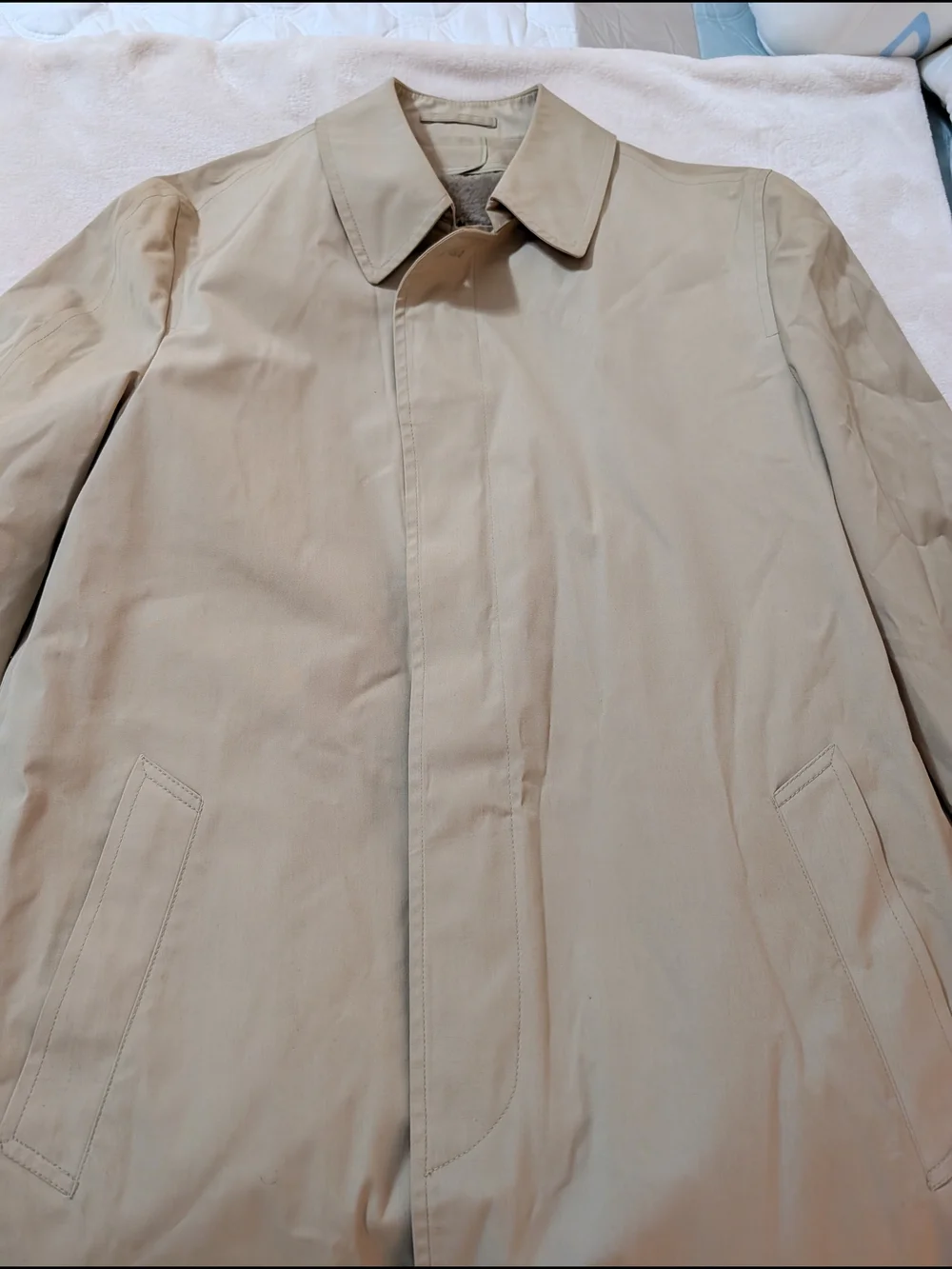 London Fog Men’s Beige Long Trench Coat